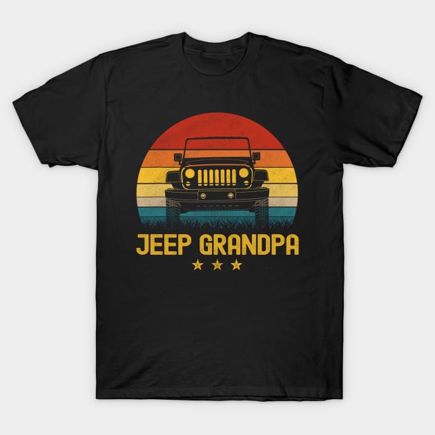 Vintage Jeep Jeep Grandpa Jeep men Jeeps Lover T-Shirt by Jane Sky